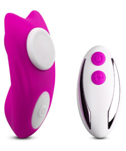 Remote Control 9-Speed Purple Color Silicone Vibrator with Magnet ( Stick On Underwear )